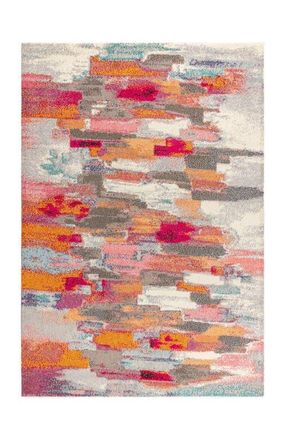Jonathan Y Designs Contemporary POP Modern Abstract Brushstroke Area Rug in Ivory/pink at Nordstrom, Size 4Ft 0In X 6Ft 0In