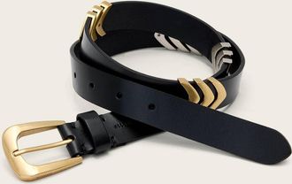 AllSaints Leather Suki Leather Belt, Size: XS