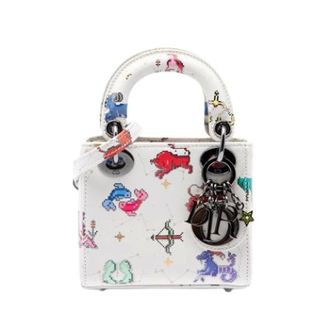 Dior Pre-owned Lady Dior Mini Bag - Dames - Pre-owned - Veelkleurig - Maat: ONE Size Leer