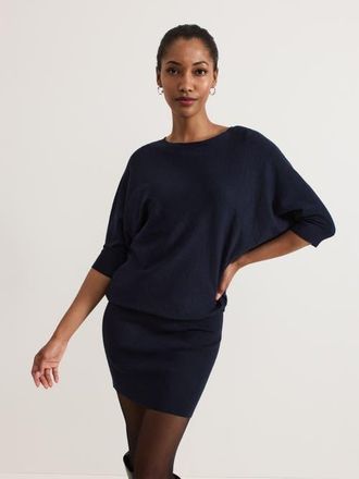 Phase Eight Becca Batwing Knitted Dress in Navy at Nordstrom, Size 10