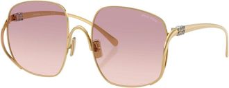 Miu Miu MU A57S Zonnebril - Dames - Zonnebrillen - Geel - 57 MM - Accessoires