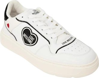 Love Moschino Zapatillas con parche de coraz&oacute;n - Shoes - Mujer - Blanco - 40 EU