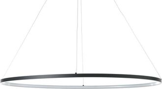 Oresteluchetta Lampadario ad anello in allumino nero opaco cm. H.92 x Ø.60/100