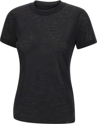 Filippa K Lyocell Cashmere Tee - Dames - T-shirts - Zwart - S - Tops