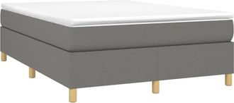 vidaXL Cama Sin Colch&oacute;n Tela Gris Oscuro 140x190 Cm Vidaxl