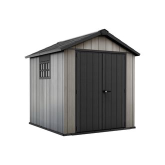 Dmora Dmora - Caseta De Jard&iacute;n Dartmouth, Cobertizo De Jard&iacute;n, Caseta De Jard&iacute;n, Trastero Para Herramientas, 229x224 H242 Cm, Gris
