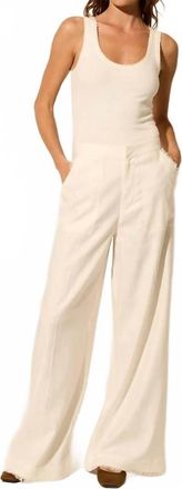 Kivari Rocio Wide Leg Pant In Ivory