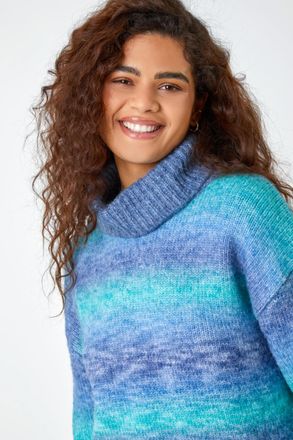 Roman Roll Neck Ombre Jumper