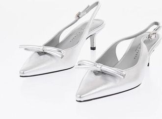 Roberto Festa Milano Lam&eacute; Leather Slingback Pumps SENYA with 5cm Heel size 35