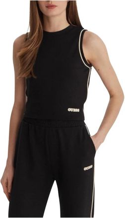 Guess V6Gp 17 K3215 Mouwloze Top - Dames - Tops zonder mouwen - Zwart - M - Polyester - Tops