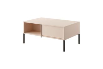 AKL FURNITURE Mesa de centro efecto madera Beige