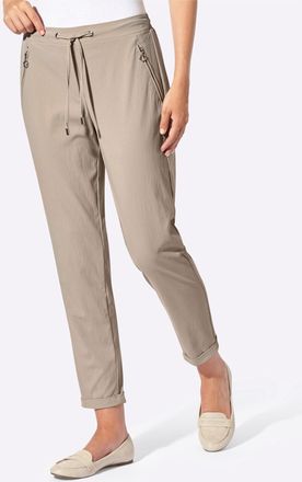 Casual Looks Schlupfhose CASUAL LOOKS, Damen, Gr. 36, Normalgr&ouml;ssen, sesam, 94% Polyamid, 6% Elasthan, Hosen Schlupfhose