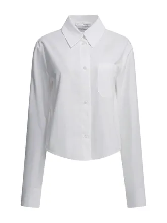 Sportmax White Pleated Back Cotton Shirt