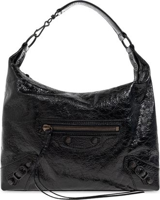 Balenciaga Le City Hobo Small Bag - Dames - Tassen - Zwart - Maat: ONE Size Katoen