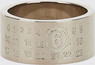 Maison Margiela Anello in ottone con logo Mm6 Maison Margiela
