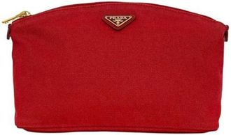 Prada Pre-owned Canvas prada-bags - Dames - Vintage Clutch - Rood - ONE Size - Leer - Vintage