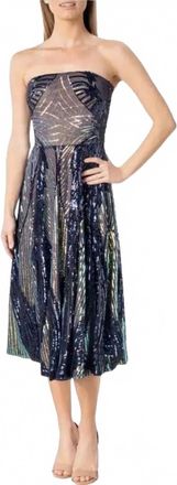 Dress The Population Sequin Fit & Flare Dress In Multi