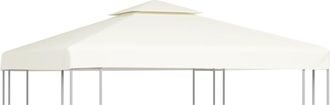 vidaXL Vidaxl - Cubierta De Repuesto De Cenador 310 G/m&sup2; Blanco Crema 3x3 M Blanco