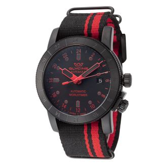 Glycine Mens Airman Purist 42mm Automatic GMT Watch GL0496