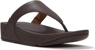 FitFlop Lulu Leather Toe Post Sandal in Chocolate Brown at Nordstrom, Size 7.5