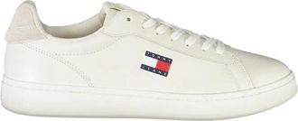 Tommy Hilfiger Witte Leren Heren Sneaker - Heren - Sneakers - Wit - 44 EU - Leer - Schoenen