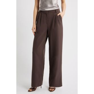 Open Edit The Icon Trousers in Brown Seal at Nordstrom, Size 00