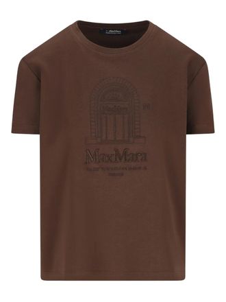 Max Mara print-logo T-shirt - Bruin