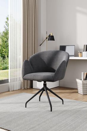 Living and Home Modern Swivel Chair in Grey