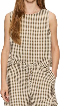 Sanctuary Better Days Shell Top In Timber/collagen Gingham