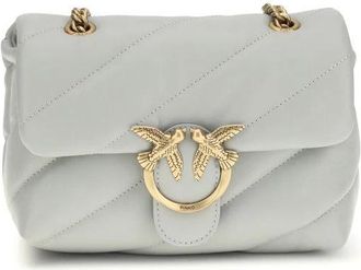 Pinko Love Mini Puff Schoudertas - Dames - Schoudertassen - Grijs - ONE Size - Leer - Tassen