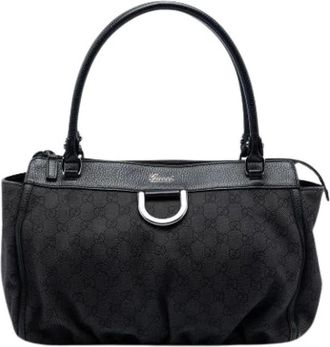 Gucci Pre-owned Handbags, female, Black, Size: ONE SIZE Pre-owned Denim Tote