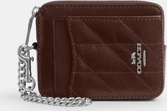 Coach Zip Card Case With Quilting