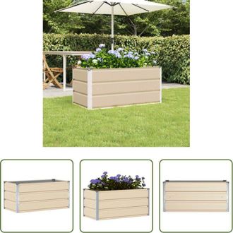 vidaXL Fioriera - Fioriera Avorio 100 x 50 x 45 cm Acciaio zincato