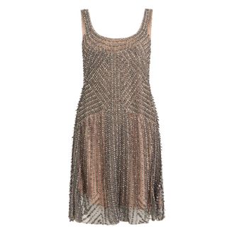 Alberta Ferretti Kleedjes, Dames, Grijs, S, Mouwloze Jurk