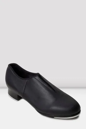 Bloch Ladies Tap Flex Slip On Leather Tap Shoes, Black Leather