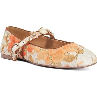 Dune London Hennrietta Mary Jane Flat in Multi Raffia at Nordstrom, Size 7.5Us
