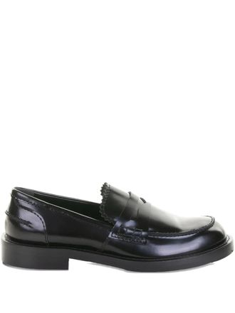 Guglielmo Rotta Pretty Indio leather loafers - women - CALFSKIN/Calf Leather/Rubber/CALFSKIN - 38.5 - Black
