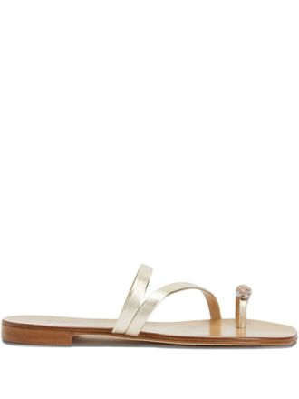 Giuseppe Zanotti Febe Crystal embellished-toe sandals - Gold