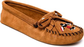 Minnetonka Womens Thunderbird Animikii Softsole, Brown, Size 5
