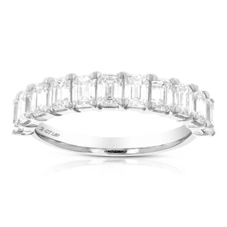 Vir Jewels 2 cttw Emerald Lab Grown Diamond Wedding Band in 14K White Gold For Women