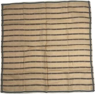 Fendi Pre-owned Scarves, female, Beige, Size: ONE SIZE Pre-owned Silk scarves