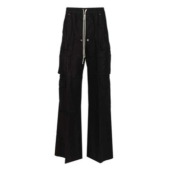 Rick Owens Double Cargo Jumbo Belas Trousers - male - Rick Owens - Wide Trousers - Black - XL - Trousers