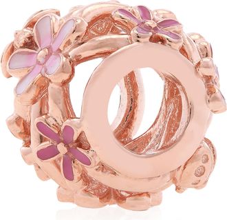 Pandora Daisy Rose Charm With Shaded Pink Enamel