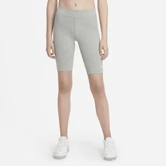 Nike Womens Nike Sportswear Essential Mid-Rise 10 Biker Shorts in Grey | CZ8526-063