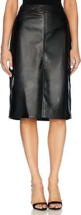 Astr Ladonne Faux Leather Skirt In Black