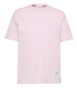 Thom Browne Pink Solid Crew Neck T-Shirt