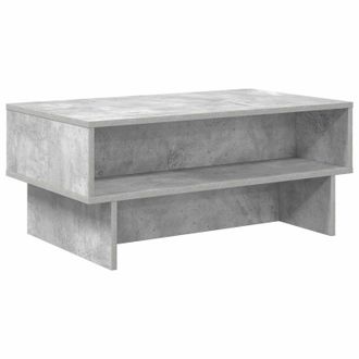 vidaXL Mesa De Caf&eacute; Gris Concreto 80 X 46 X 35 Cm Madera De Ingenier&iacute;a Vidaxl