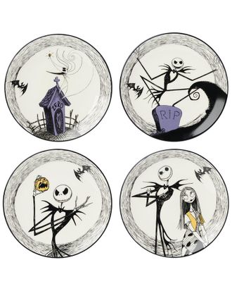 Lenox Set of 4 Nightmare Before Christmas Accent Plates