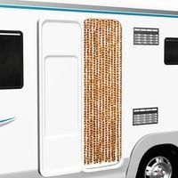 OEM Cortina Mosquitera, Ocre Y Blanca, 56 X 185 Cm, Chenilla-crezuo