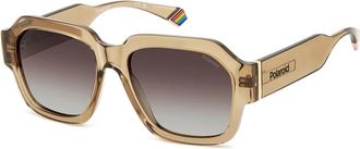 Polaroid Beige Havana Zonnebrillen Brown Shaded Polarized - unisex - Zonnebrillen - Beige - 54 MM - Accessoires